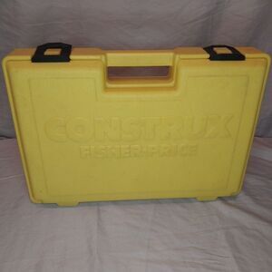 Construx Fisher Price Action Building Set Container Only Yellow Case Box Storage